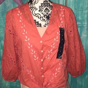 NWT HOST PICK Lucky Brand women's button up top